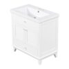 Bathroom Vanity With Sink, Bathroom Cabinet With Two Doors And One Drawer, White - Image 16