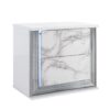 Moon - Marble Nightstand With LED - White - Image 3