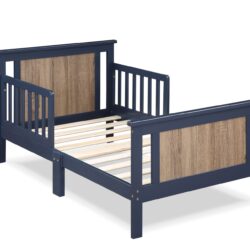 Connelly - Reversible Panel Toddler Bed - Midnight Blue / Vintage Walnut