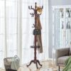 Modern Hanger Multifunctional Coat And Hat Rack With Resin Stainless Steel Storage Optional Crabapple - Walnut - Image 6