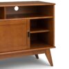 Draper - Mid Century Tall TV Media Stand - Teak Brown - Image 7