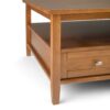 Warm Shaker - Square Coffee Table - Light Golden Brown - Image 5