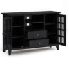 Acadian - Tall TV Media Stand - Black - Image 2