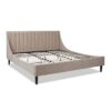 Aspen - King Vertical Tufted Headboard Platform Bed Set - Mink Beige - Image 2