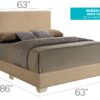 Queen Bed For Relaxed Spaces Casual - Beige - Image 3