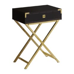 Accent Side Table, Storage Drawer, Contemporary - Espresso