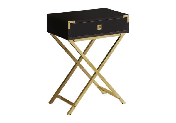 Accent Side Table, Storage Drawer, Contemporary - Espresso