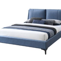 Upholstered King Bed - Blue