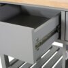 Aidah - Contemporary Kitchen Cart With Wheels - Gray - Image 13