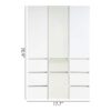 Elise - Modular Wood Closet System With Mirror For Custom Storage Solutions - White - Image 3