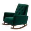 Demetrius - Solid Wood Rocking Chair - Green - Image 4