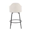 Ahoy - Contemporary Fixed Height Counter Stool (Set of 2) - Black / Cream - Image 5