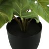 13" Tall, Artificial Plant, Monstera Calthea, Indoor, Faux, Fake, Table, Greenery, Potted, Decorative (Set of 2) - Green / Black - Image 2