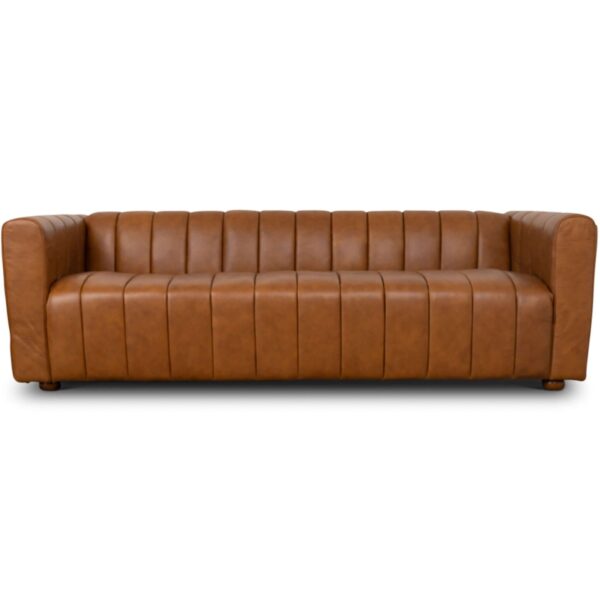 Elrosa - Channel Tufted Sofa - Brown
