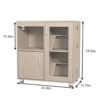 Guinea Pig Cages, 4 Tier Hamster Cage Wood With Storage Cabinet, House For Rat Ch" illa, Openable Top, Acrylic Windows, Living World Deluxe Habitat X-Large - Beige - Image 3