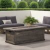 Transitional, Rectangular Outdoor Propane Fire Pit With 50, 000 Btu, Tank Cover Not Included - Brown Wood Pattern - Image 8