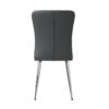 Modern Dining Chair (Set of 4) With Cloth Upholstery And Electroplated Metal Legs - Charcoal Gray - Image 10