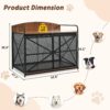 Heavy Duty Large Dog Crate Furniture For Large Medium Dog, Farmhouse Wooden Dog Kennel Indoor End Table, Decorative Pet House For Large Dogs - Brown - Image 6