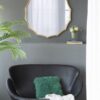 Round Sunburst Wall Mirror With, Wall Decor Mirror For Entryway Bedroom Living Room - Gold - Image 4