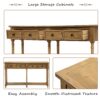 Hearth & Haven Daniel - Console Table With 2 Storage Drawers And Bottom Shelf For Living Room Entryway - Old Pine - Image 8