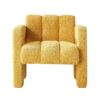 31.10" Wide Boucle Upholstered Accent Chair - Yellow - Image 4