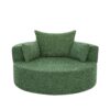 360° Swivel Chair Accent Barrel Chair Swivel Round Sofa Chair With 3 Removable Pillows For Living Room, Office And Hotel - Green - Image 15