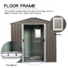 8Ft x 4Ft Outdoor Metal Storage Shed With Window - Gray - Image 7