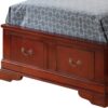 Louis Phillipe - Twin Storage Modern Bed - Cherry - Image 3