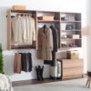 Devi - Wall Mounted Closet System, Modular Units - Oak - Image 2