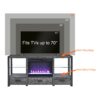 Electric Fireplace Media TV Stand With Sync Colorful LED Lights - Dark Rustic Oak - Image 15