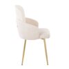 Dahlia - Contemporary Dining Chair (Set of 2) - Gold / Cream - Image 3
