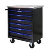 6 Drawer Multifunctional Tool Cart With Wheels - Black / Blue - Image 11