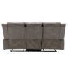 3 Seater Home Theater Recliner Manual Recliner Chair With A Led Light Strip Two Built-In Cup Holders For Living Room - Gray - Image 12