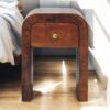 Darcy - Mini Nightstand With Curved Edges - Brown - Image 10