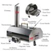 Portable Hard Wood Pellet Pizza Oven, Outdoor Cooking Pizza Maker, Countertop Pizza Oven - Black - Image 3