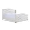 Marcella - King Upholstered Shelter Headboard Bed Set - Bright White - Image 3