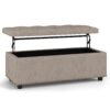 Hamilton - Lift Top Rectangular Storage Ottoman - Natural - Image 3