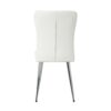 Modern Dining Chair (Set of 4), Cloth Upholstered, Electroplated Metal Legs, Versatile For Home Use - White - Image 8