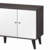 Amidon - TV Stand For Tvs Up To 47.3", With 2 Storage Shelves & 1 Cabinet, Modern Entertainment Centre For TV In Living Room - Dark Gray / White - Image 3
