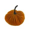 Velvet Weighted Pumpkin Ornament Decor For Holiday Harvest Festival Fall Festival & Thanksgiving (Set of 2) - Orange - Image 5