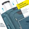 Softside Luggage Expandable 3 Piece Set Suitcase Upright Spinner Softshell Lightweight Luggage Travel Set - Green - Image 8