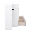 Full Size Murphy Bed With Shelves, Drawers And USB Ports - White - Image 10