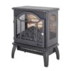 18 Inch 3D Flame Electric Infrared Quartz Fireplace Stove With Remote Control - Black - Image 11