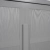 Queen Size Murphy Wall Bed Modern Design With LED Lights - Gray - Image 5