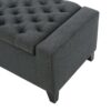 Contemporary Storage Ottoman With Tufted Top - Dark Gray - Image 13