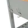 Aidah - Contemporary Kitchen Cart With Wheels - Gray - Image 14