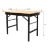 Portable Folding Work Table With Measuring Tape And Angle Finder Steel - Black - Image 3