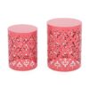 Metal (Set of 2) End Table - Coral - Image 2