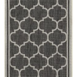 Sunshine - 2'7" X 7'3" Polypropylene Indoor, Outdoor Area Rug - Anthracite