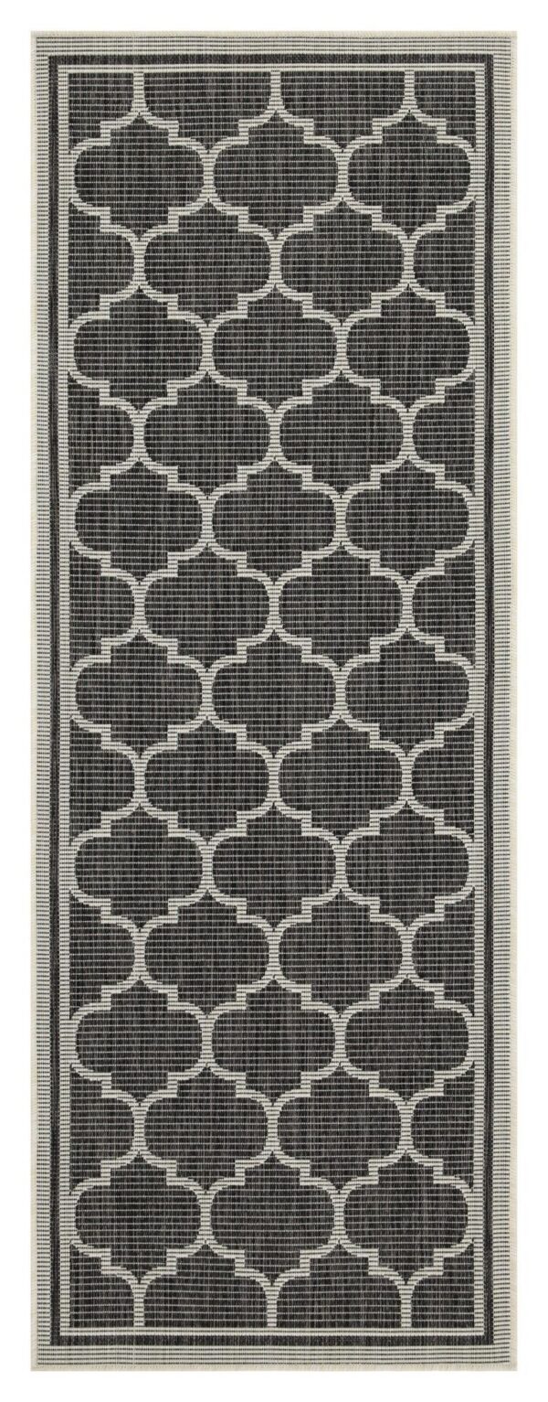 Sunshine - 2'7" X 7'3" Polypropylene Indoor, Outdoor Area Rug - Anthracite